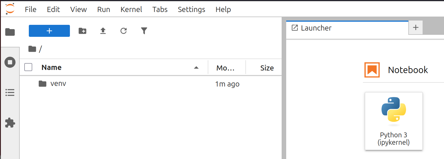 Jupyter landing page